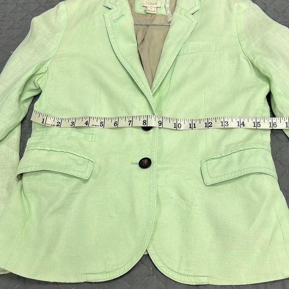 J. CREW lined linen jacket in mint green size 0 - Picture 13 of 13